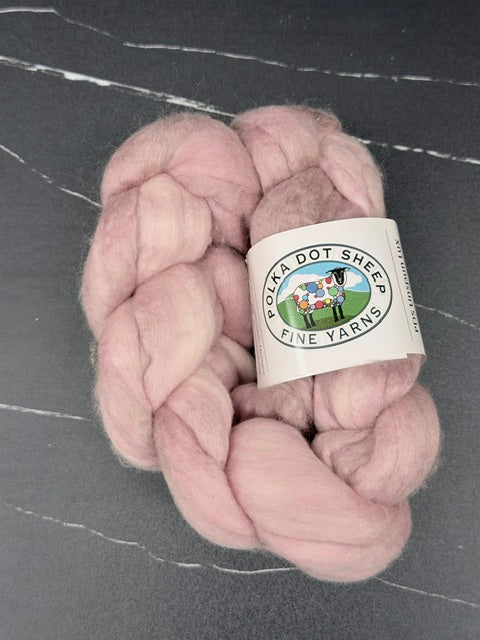 Polka Dot Sheep Roving Braids