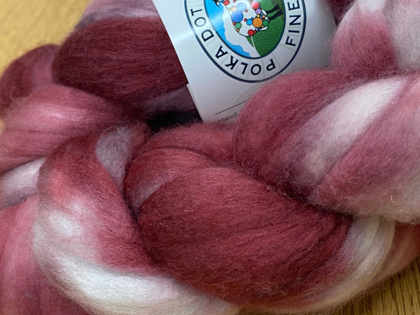 Polka Dot Sheep Roving Braids